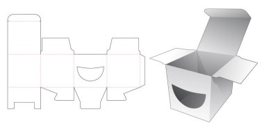 Gülümseyen kare ölme şablonu