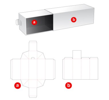 Çekmece paketi kesme şablonu