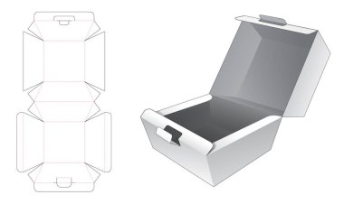 Yiyecek kutusu ambalajı kesme şablonu