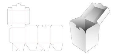 Kilitli abur cubur kutusu kesme şablonu