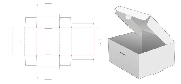 Kartong Vikbar Tårta Box Die Cut Mall — Stock vektor