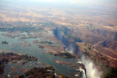Victoria Şelaleleri havadan görünümü