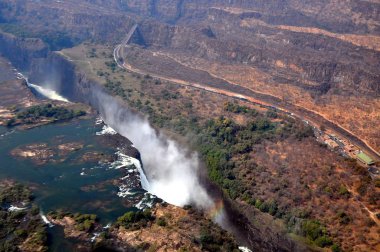 Victoria Şelaleleri havadan görünümü