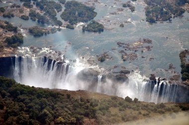 Victoria Şelaleleri havadan görünümü