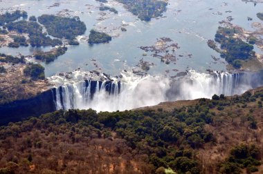 Victoria Şelaleleri havadan görünümü