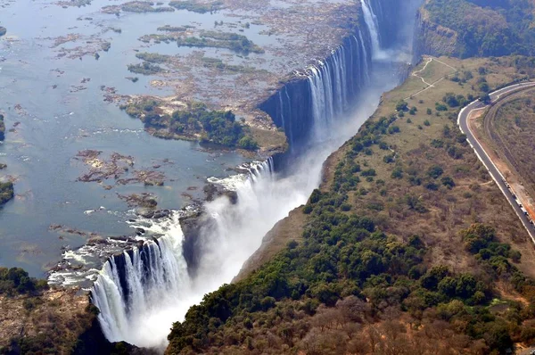 Luchtfoto Van Victoria Watervallen — Stockfoto