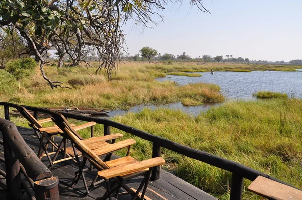 Heldere Landschapsmening Van Okavango Delta Botswana — Stockfoto