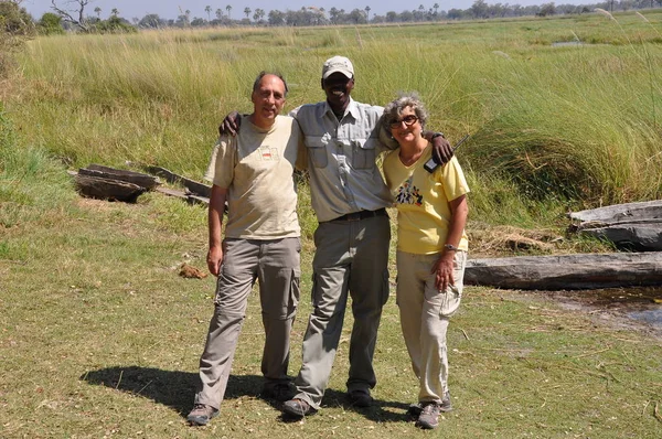 Turisti Safari Selinda Concessione Botswana — Foto Stock