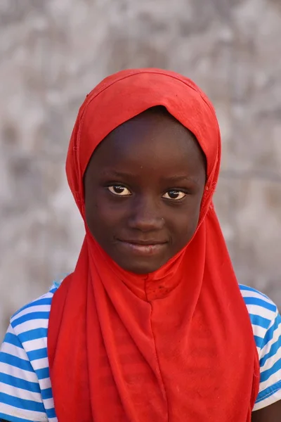 Potrait Van Kind School Van Het Dorp — Stockfoto