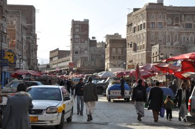 Geleneksel Yemen evlerde Sanaa