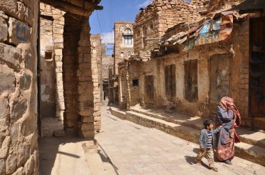 Thula eski Yemen geleneksel köy, yemen 