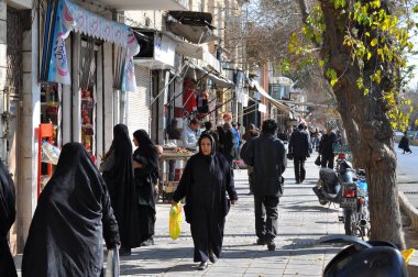 Şiraz, İran sokak hayatı görünümü 