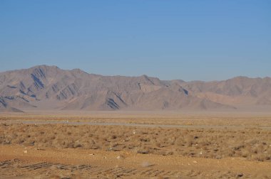 İran çölü manzara görünümü