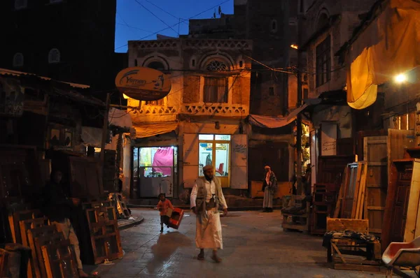 萨那的也门传统住宅 — 图库照片