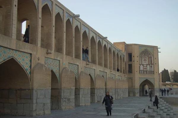 Sfahan Şehrinde Khaju Köprüsü Ran — Stok fotoğraf