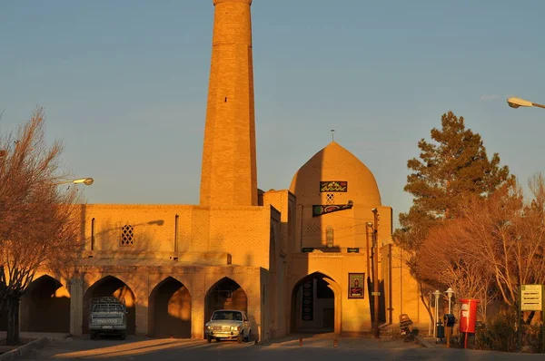 Oude Stad Van Yazd Sunrise Lichten Iran — Stockfoto