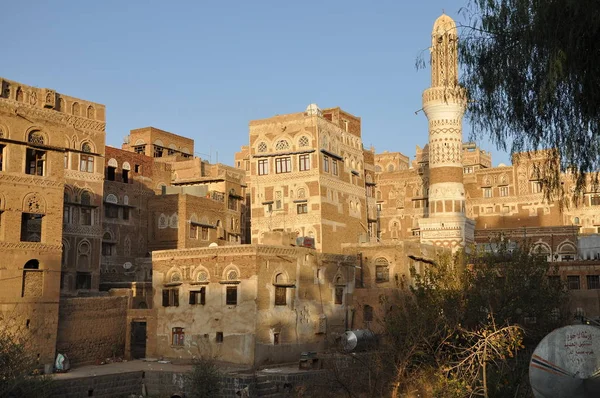 Casas Tradicionais Iêmen Sanaa — Fotografia de Stock