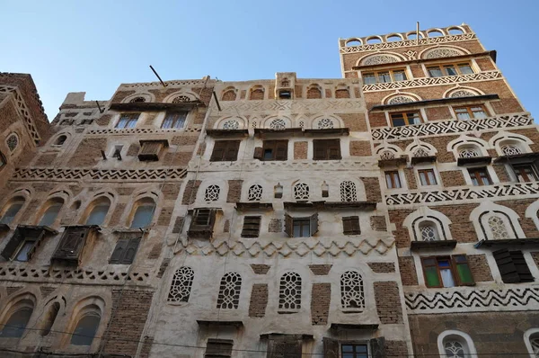 Traditionelle Häuser Jemen Sanaa — Stockfoto