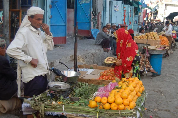 Bullicio Matutino Habitual Izz Yemen — Foto de Stock