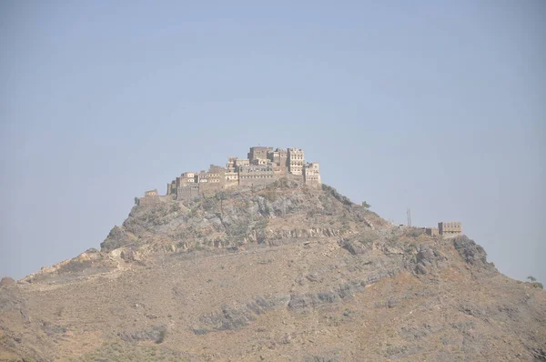 Краєвид Адміністративний Центр Шахрестану Гір Ємен — стокове фото