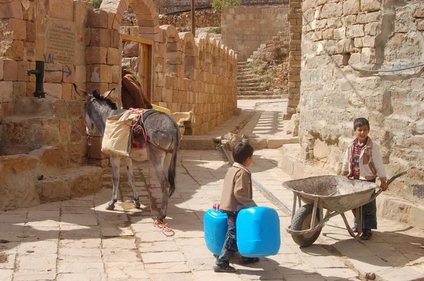 Thula Oude Jemenitische Traditioneel Dorp Jemen — Stockfoto