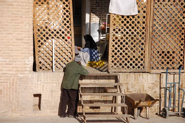 Tapijt Verkopers Die Werken Een Tapijt Winkel — Stockfoto