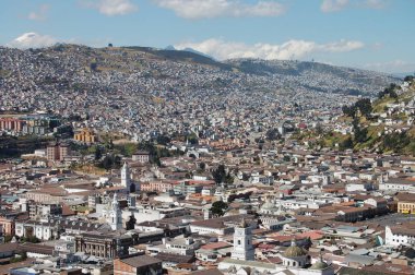 Ekvador Şehir Quito havadan görünümü