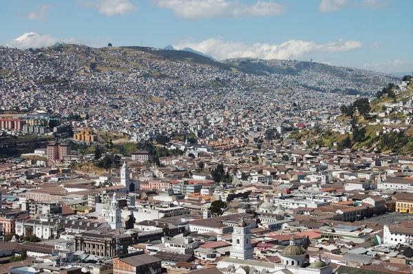 Lucht Mening Van Stad Quito Ecuador — Stockfoto