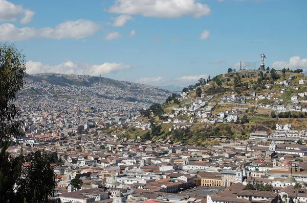 Lucht Mening Van Stad Quito Ecuador — Stockfoto