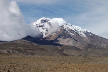 Volcano Cotopaxi önünde alan peyzaj 