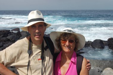 Birkaç toristsvisit Galapagos Adaları