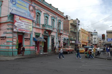 Riobamba 'da sokak hayatı, Ekvador 