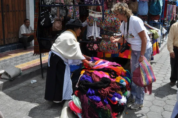 Vista Del Mercado Hortofrutícola Otavalo — Foto de Stock