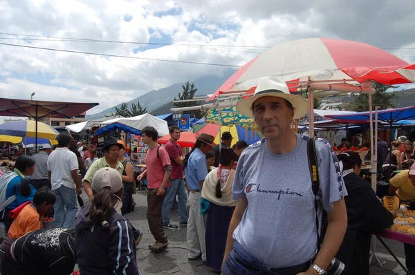 Uitzicht Groente Fruitmarkt Van Otavalo — Stockfoto