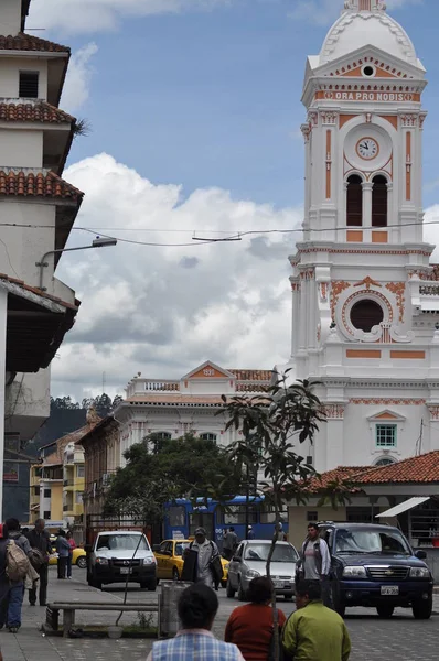 Campanile Della Chiesa Cuenca Ecuador — Foto Stock