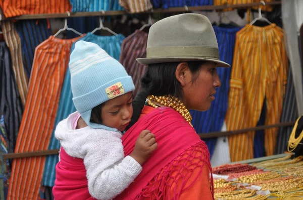 Vista Del Mercado Hortofrutícola Otavalo — Foto de Stock