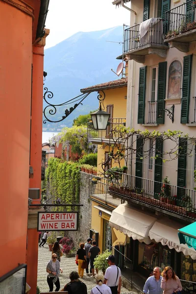 Pintoresca Colorida Calle Bellagio Lago Como — Foto de Stock
