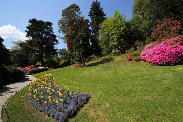 Uitzicht Tuin Van Villa Carlotta — Stockfoto