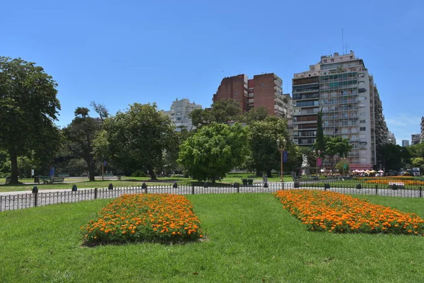 Vista Tráfico Personas Calle Buenos Aires — Foto de Stock
