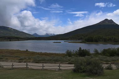 Tierra del Fuego Milli Parkı 'nda Lapataia Körfezi Panoraması, Patagonia, Arjantin
