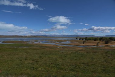 Argentino Gölü yakınlarındaki Patagonya peyzaj görünümü