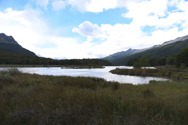 Panorama Der Lapataia Bucht Tierra Del Fuego Nationalpark Patagonien Argentina — Stockfoto