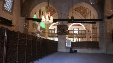 Konya, Türkiye - 02 Mayıs 2019: Selimiye Camii iç görünümü