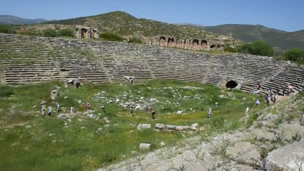 Afrodisias Forntida Stadsruiner Turkiet — Stockvideo