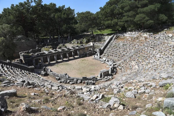 Oude Griekse Ruïnes Van Priene Turkije — Stockfoto