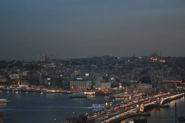 Gün Batımında Stanbul Manzara Manzarası Türkiye — Stok fotoğraf