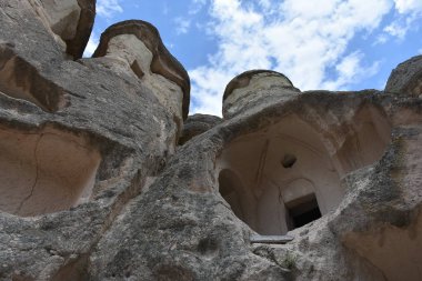 Kapadokya'da Göreme köyünün güzel manzarası, İç Anadolu Bölgesi, Türkiye, Asya 