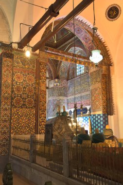 Konya, Türkiye - 02 Mayıs 2019: Selimiye Camii iç görünümü