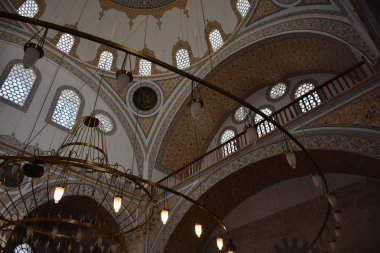 Konya, Türkiye - 02 Mayıs 2019: Selimiye Camii iç görünümü