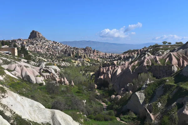 Hermoso Paisaje Del Pueblo Goreme Capadocia Región Central Anatolia Turquía — Foto de Stock